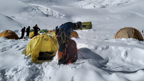 Krzysztof Słomiński na szczycie Manaslu stanął 25 września/fot. materiały prywatne Krzysztofa Słomińskiego