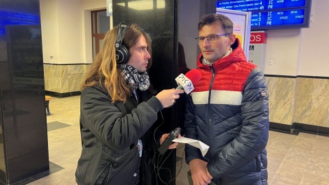 Wiktor Sobociński i Rafał Wąsowicz z Kujawsko-Pomorskie Stowarzyszenie Transportu Publicznego/fot. Izabela Langner