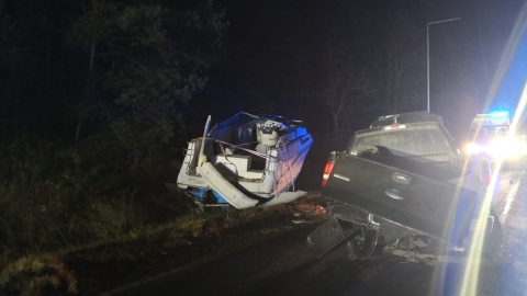 Tragedia na DK nr 10 w Przyłubiu. Dwie osoby zginęły w zderzeniu trzech samochodów/fot. KMP Bydgoszcz