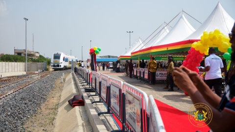 Inauguracja linii kolejowej Tema–Mpakadan/fot. Ghana Ministry of Railway Development