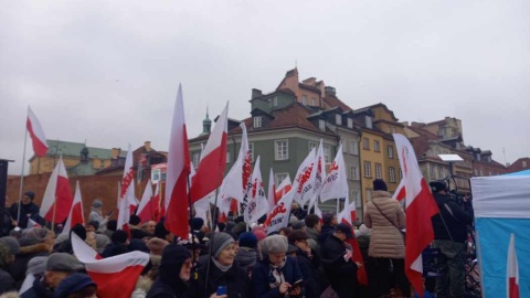 Protest w Warszawie/fot. Mirosława Chmielewicz