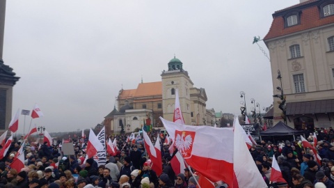 Protest w Warszawie/fot. Mirosława Chmielewicz