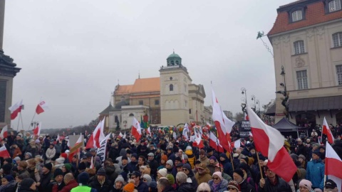 Protest w Warszawie/fot. Mirosława Chmielewicz