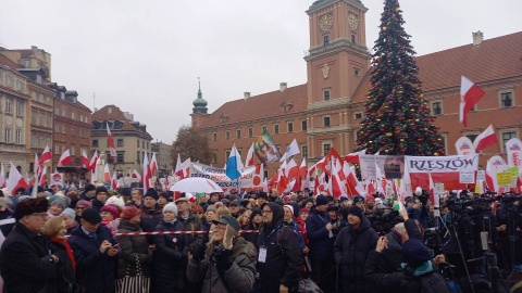 Protest w Warszawie/fot. Mirosława Chmielewicz