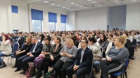 Profesor Sławomira Wronkowska-Jaśkiewicz, była przewodnicząca Komitetu Nauk Prawnych Polskiej Akademii Nauk wygłosiła wykład w auli Uniwersytetu Kazimierza Wielkiego/fot. Monika Siwak