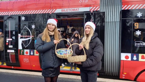 Na bydgoskie tory wyjechał świąteczny tramwaj/fot. Agata Raczek