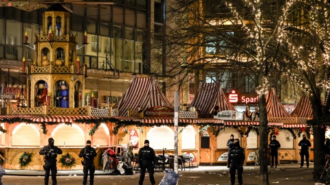 Magdeburg po piątkowym ataku na jarmark/fot. PAP/EPA/FILIP SINGER