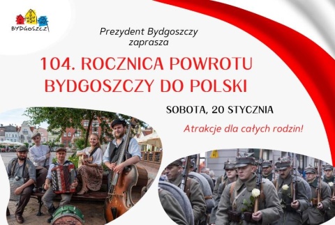 Bydgoski ratusz: Świętujmy razem powrót Bydgoszczy do Polski  20 stycznia [program]