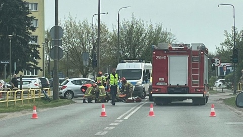 Potrącenie rowerzysty na bydgoskich Glinkach. Poszkodowany trafił do szpitala