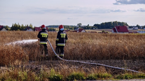 Pożar w skupie złomu w Kruszy Zamkowej. Z ogniem walczyło ponad 60 strażaków