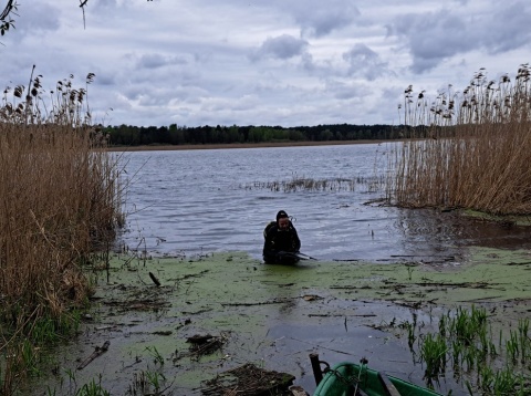 Niezwykłe odkrycie archeologów w kujawskim jeziorze. Szli za mieczem z Bydgoszczy