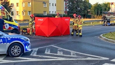 Śmiertelny wypadek w Bydgoszczy. 36-letni motocyklista zginął na ul. Solskiego [zdjęcia]