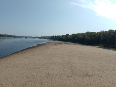 Wisła znika na naszych oczach. Stan wód w Toruniu jest przerażająco niski [wideo, zdjęcia]