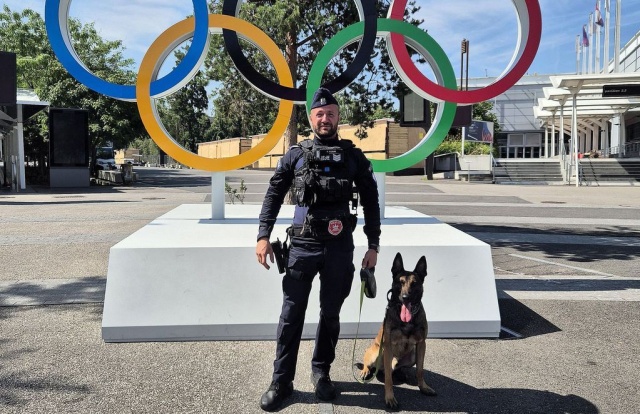 Bydgoski policjant i jego pies Palnik oddelegowani na Igrzyska w Paryżu [zdjęcia]