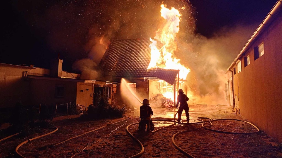 Pożar w Wypaleniskach/fot. Bydgoszcz998, Facebook