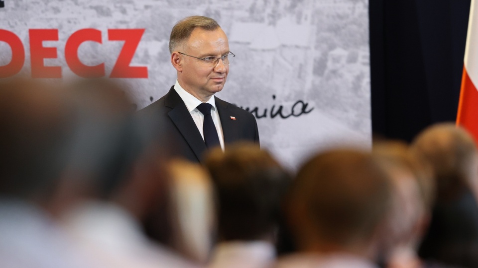 Prezydent RP Andrzej Duda podczas spotkania z mieszkańcami w miejscowości Przedecz/Marian Zubrzycki, PAP