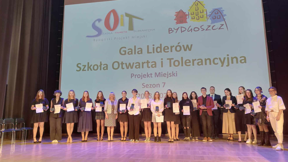 Gala „Szkoły Otwartej i Tolerancyjnej” odbyła się w Pałacu Młodzieży w Bydgoszczy/fot. Monika Siwak