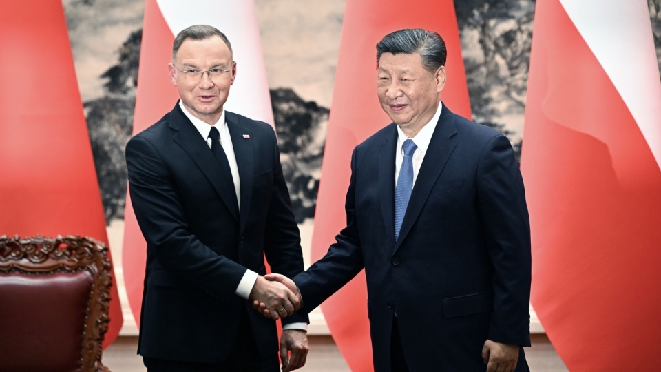 Prezydent RP Andrzej Duda i przewodniczący Chińskiej Republiki Ludowej/fot. Radek Pietruszka/PAP