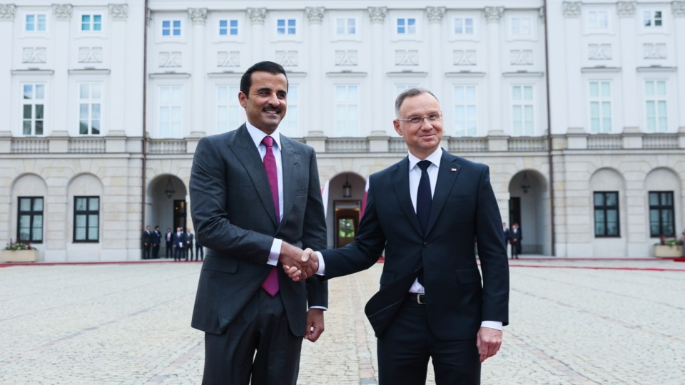 W piątek emir Kataru szejk Tamim bin Hamad Al Thani złożył oficjalną wizytę w Polsce, podczas której spotkał się z prezydentem Andrzejem Dudą w Pałacu Prezydenckim/fot: PAP, Leszek Szymański