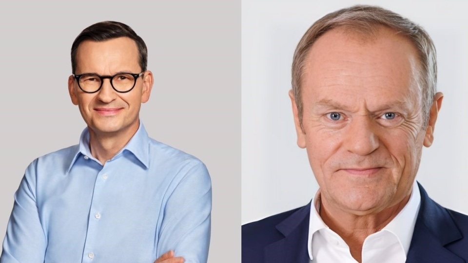 Były premier Mateusz Morawiecki (z lewej) i obecny szef rządu Donald Tusk/fot. Mateusz Morawiecki/Facebook - Wikipedia/KPRM