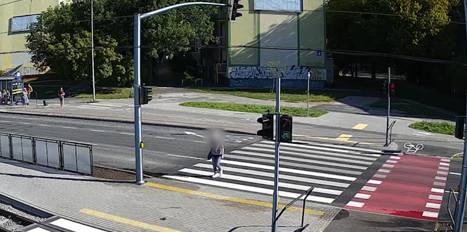 Policjanci dbali o bezpieczeństwo pieszych na drogach/screen, KMP w Bydgoszczy