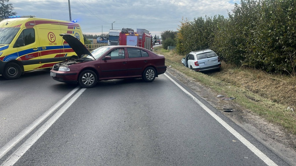 Droga krajowa nr 15 w miejscu zdarzenia była zablokowana/fot. KPP w Brodnicy