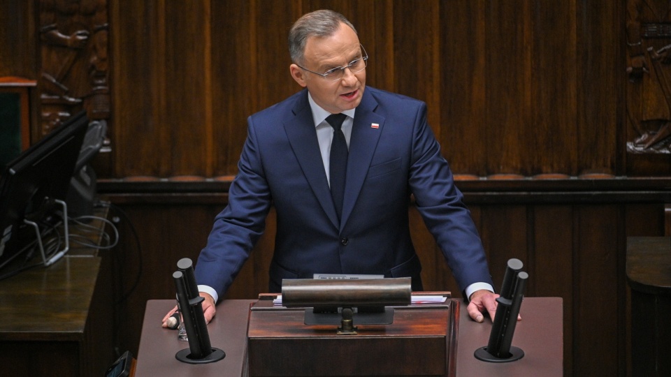 Prezydent Andrzej Duda w Sejmie/fot. Marcin Obara, PAP