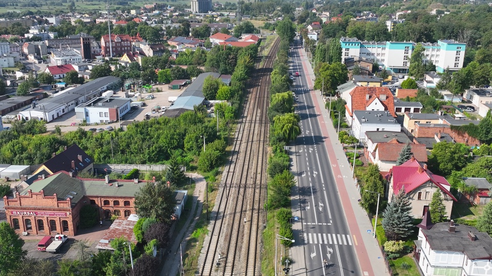 Nakło nad Notecią - ciąg ul. Dąbrowskiego/fot. Szymon Danielak, PKP PLK