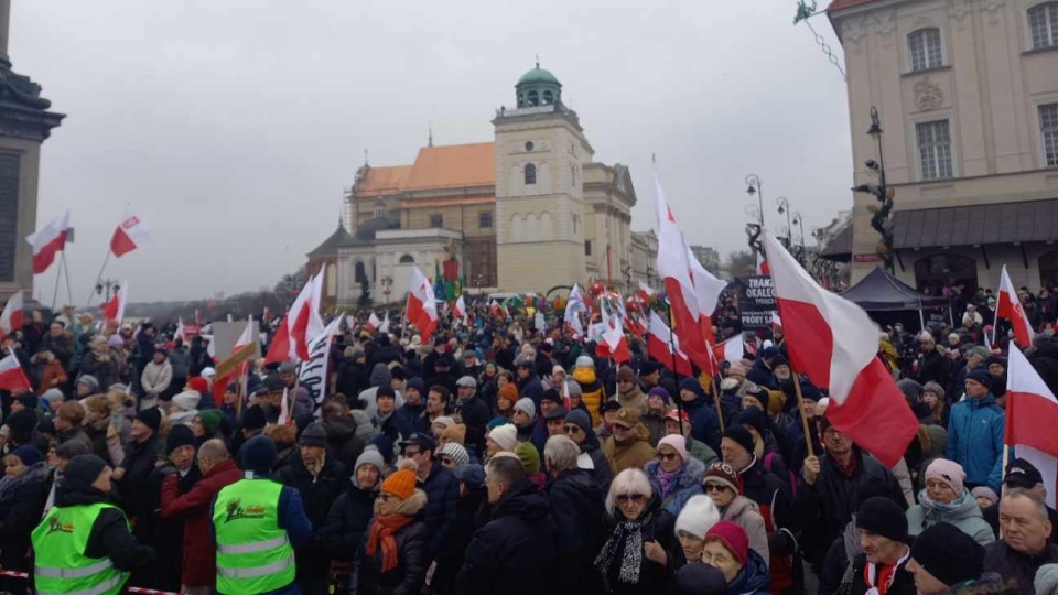 Protest w Warszawie/fot. Mirosława Chmielewicz