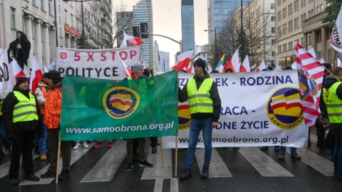 Protest rolników w Warszawie/fot. Piotr Nowak