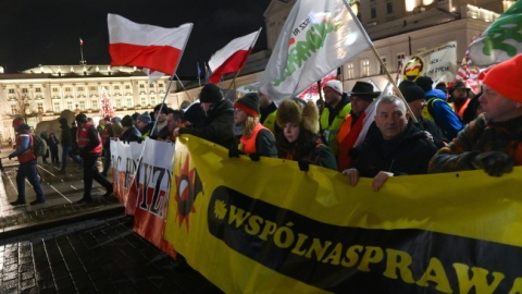 Protest rolników w Warszawie/fot. Piotr Nowak