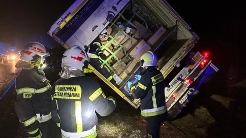 Tragiczny wypadek na krajowej „dziesiątce" w Przyłubiu/fot. OSP Solec Kujawski, Facebook