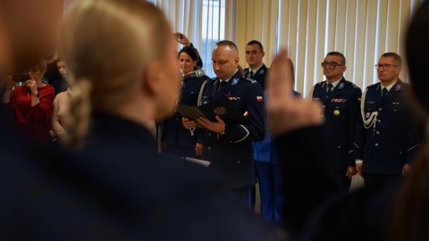 Ślubowanie nowych policjantów/fot. materiały policji