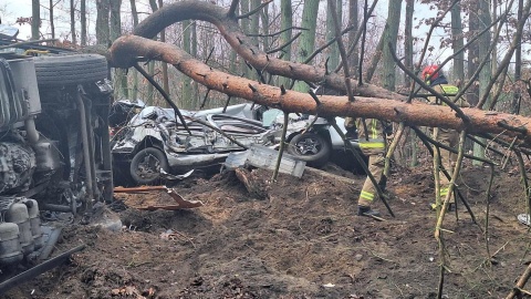 W wypadku ranne zostały kobieta i dziecko/fot. Heron15 Pomoc Drogowa Bydgoszcz 24h Andruszczenko Krystian 501337500, Facebook