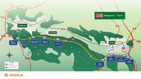 S10 od węzła Bydgoszcz Południe do węzła Toruń Południe będzie mieć 50 km długości/fot. GDDKiA