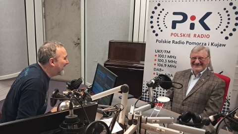 Krzysztof Sikora podczas rozmowy w Polskim Radiu PiK. / Fot. Radosław Łączkowski