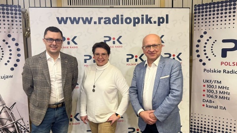 Goście „Radiokonferencji” w bydgoskim studiu PR PiK/fot. Izabela Langner