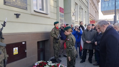 44. rocznicę rozpoczęcia strajku rolników upamiętniono w Bydgoszczy. Wydarzenia z 1981 roku doprowadziły do zarejestrowania rolniczej „Solidarności"/fot. Monika Siwak