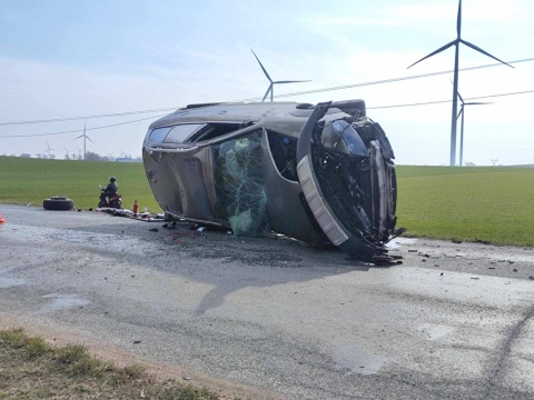 Dwa wypadki w powiecie grudziądzkim. Dwie osoby trafiły do szpitala