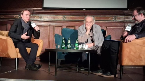 Reżyserzy Jan Komasa i Jerzy Skolimowski w Toruniu. Promocja filmu, pt. Dobry chłopiec