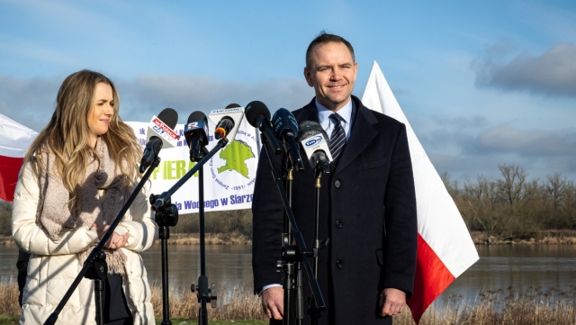 Karol Nawrocki w regionie: Jestem zwolennikiem przyspieszenia budowy tamy w Siarzewie