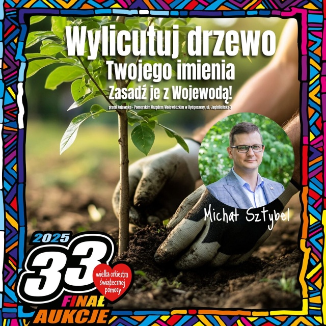 Zwycięzca aukcji będzie miał swoje drzewo, posadzi je z wojewodą. Licytacje w ramach WOŚP