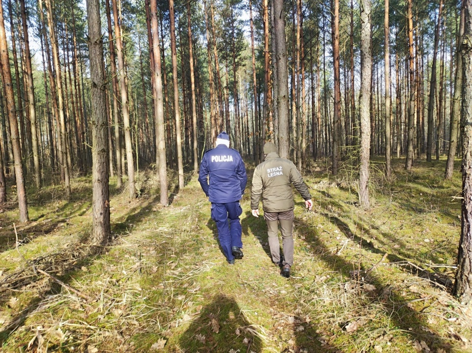 Leśnicy wraz z policją patrolują lasy/fot. Nadleśnictwo Siewierz, Lasy Państwowe