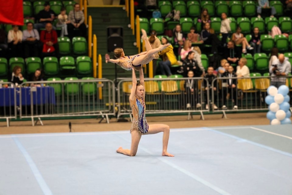 W weekend Inowrocław opanowali młodzi akrobaci z całego kraju/fot. Klub Akrobatyki Sportowej Akro-Sól Inowrocław/Facebook